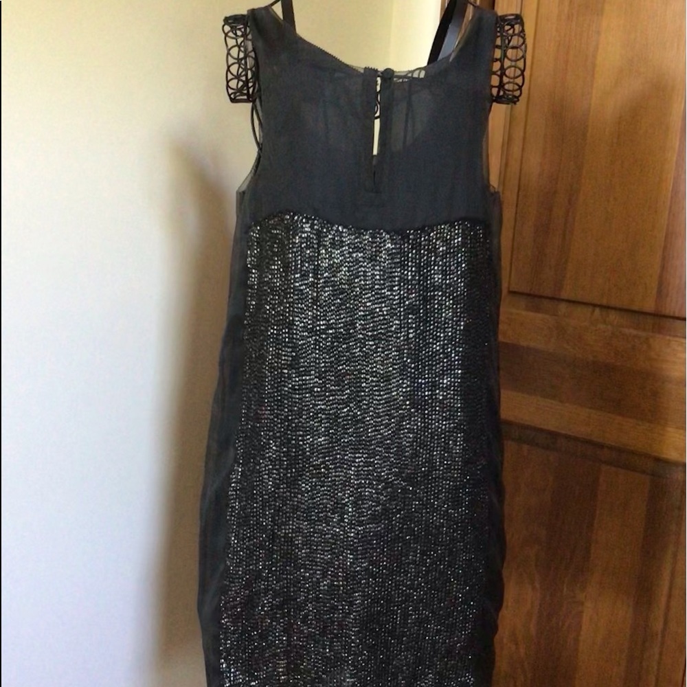 J Crew Collection gun metal grey sequin dress, Size 2 - Picture 2 of 11